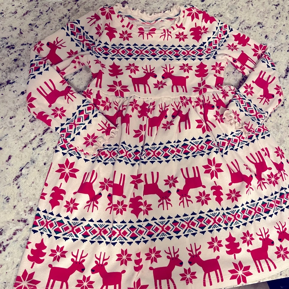 Hanna Anderson Christmas Dress Reindeer 5